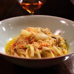 福星 - 上海蟹 オスとメスのほぐし身と卵麺の平麺