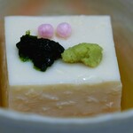 大志満 - 先付：生海苔　湯葉豆腐