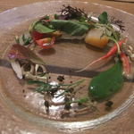 コルツ - 2013/05　海鮮サラダ（雲丹、ババカレイ、帆立スモーク）