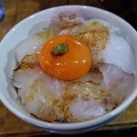 塩そば専門店 桑ばら - 5キロオーバーの熟成昆布締めヒラメ丼とヒラメ出汁の塩そば定食