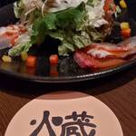 Pokkura - 野菜たっぷり鮮魚の3色カルパッチョ。