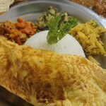 Kerala INDIAN RESTAURANT - ・Masala Omelette、Rice、3Thoran