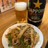 立呑み 佐伯 - チャプチェとびんビール