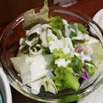 キッチン ブルー グローブ - サラダのアップ