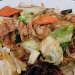 長安大東店 - 肉野菜炒め定食ご飯大盛