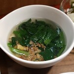 キッチン ブルー グローブ - ほうれん草すーのアップ