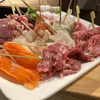 【カウンター席限定！】新メニューの「串鉄板焼おまかせコース」