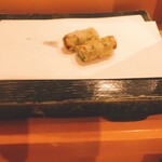 秋田 てんぷら みかわ - アスパラ根本