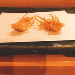 秋田 てんぷら みかわ - 海老の頭