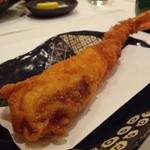 揚物：海老フライ　実山椒のタルタルソース
