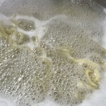 中華そば処 琴平荘 - 『温タレつけ麺(5人前)』の麺茹で