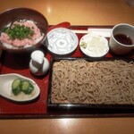 日本そば あけの蕎 - 20221211ねぎとろ丼と蕎麦のセット