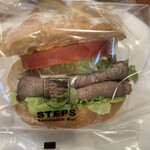 STEPS Sandwich Bar - ローストビーフとアボカド550円