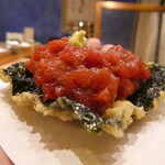 天婦羅 みやしろ - ⑮中落と海苔天