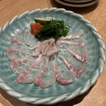 Izakaya Fujiya - 本日の薄造りは鯛