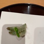 天ぷら 京星 - さやえんどう