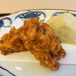 山玄茶 - 海老芋の唐揚げと桜海老のかき揚げ