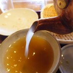 吾妻橋 やぶそば - 蕎麦湯