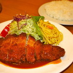 ポークカツレツ(ライス付）¥800