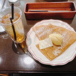 Cafe BelleBonBon - エシレバター&高知入野さとふのシュガーバター、紅茶(ICE)