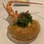 ジャンティーユ - 志摩産伊勢海老冷製ジュレ仕立て　茄子のムース