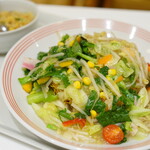 リンガーハット - 彩り皿うどん (￥890)、半チャーハンセット (￥280)