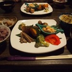 にこちゃん堂 - (5/25のランチ)肉味噌の出し巻き卵