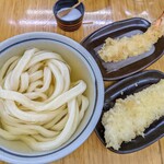 純手打ち讃岐うどん 蓮 - 【2022/12】ひやひや(小)＋えび天＋いか天