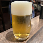 鳥八 - 生ビール（小）　400円