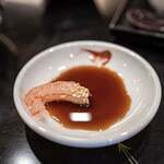 Sushi Iwa - 南蛮えびをエビの魚醬と