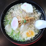 あじさい - 背脂拉麺塩、ワンタン3個トッピング