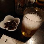 Teuchi Soba Ogawa - ビールで乾杯