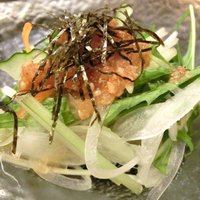 宮川本廛 赤坂宮川 - 宮川御膳 1050円 の有機野菜のサラダ胡麻ドレッシング添え