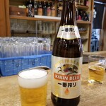 Ichigetsuya - 先ずはビールで乾杯。