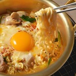 Spicy Tokiwatei Ramen Cheese Egg Yolk Topping