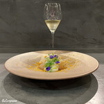 カーサ・デル・チーボ - Immich Batterieberg Riesling Kabinettとボタン海老のマリナート