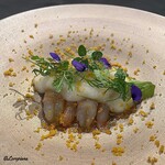 カーサ・デル・チーボ - ボタン海老のマリナートに長芋のすり卸し