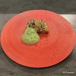 カーサ・デル・チーボ - 菱蟹のラザニア セロリのスキューマとともに