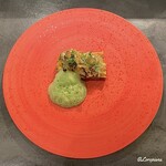 カーサ・デル・チーボ - 菱蟹のラザニア セロリのスキューマとともに