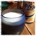 沖縄料理 金魚 - 琉球グラスでOrionビール！！