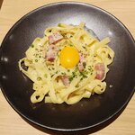 鎌倉パスタ - 厚切ベーコンのカルボナーラ鎌倉風