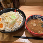 三田製麺所 - つけ麺　中盛　野菜味玉トッピング