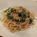 リストランテ ピノキオ - 自家栽培とうがらしの粉を練りこんだタリオリーニ　ブロッコリー　からすみ