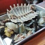 はせ川すっぽん料理 - さばかれた後のすっぽんの抜け殻？