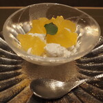 割烹さいお - 豆乳ムースに林檎コンポート