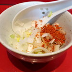 ラーメン二郎 - 待ってる間にカスタマイズ♪