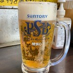 七津屋 - パーフェクトサントリービール