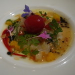 ビストロ ダイア - 愛媛県産活〆天然平目のマリネ