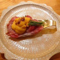 東京肉しゃぶ家 - 但馬玄 サーロイン 塩水うに