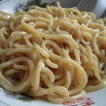 らーめん 萬亀 - つけめん（めんのアップ）